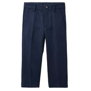 NEW Janie and Jack Boys Navy Cotton Linen Special Occasion Suit Pants Slacks 3